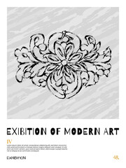 Creative cover or poster concepts with classical art sketch and geometric shapes on abstract background. Roman and Greek vector illustration. Art posters for the exhibition, magazine or brochure