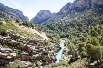 Fototapeta na wymiar caminito Del Rey Trail in Andalusia
