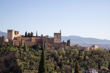 Fototapeta na wymiar ancient arabic fortress Alhambra Granada Spain