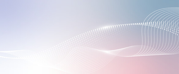 Abstract background with flowing particles. Digital future technology concept. vector illustration.	
