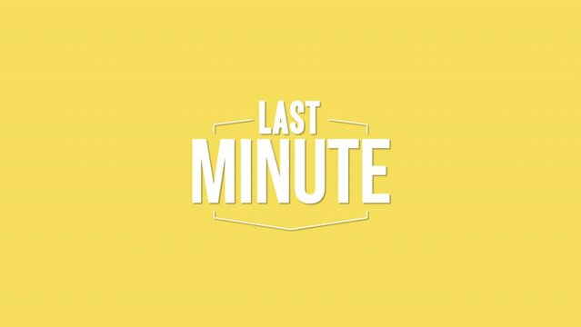 Last Minute on fashion yellow gradient, motion promotion, summer and retro style background