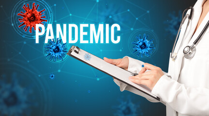 doctor prescribes a prescription concept