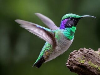 Obraz premium A flying hummingbird created with generative ai