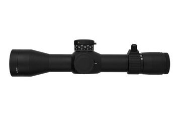 Modern sniper scope. Optical device for aiming and shooting at long distances. Isolate on a white back.