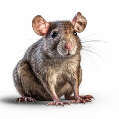 Rat isolated on white background (Generative AI)