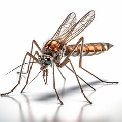 Mosquito isolated on white background (Generative AI)