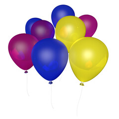 balloons of different colors, party supplies
