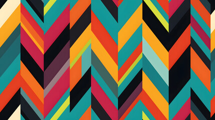 A bold and graphic chevron pattern in bright colors for a playful background