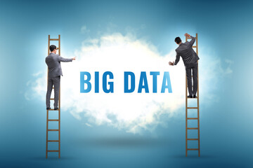 Big data concept with business people