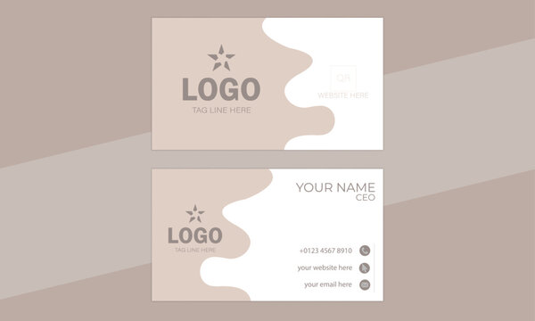 Cream color, Business card, unique design business card