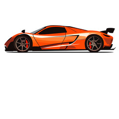 Obraz na płótnie Canvas 3d cartoon sports car PNG