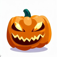 white background 2D halloween pumpkin sticker 03