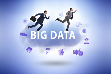 Big data concept with business people