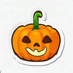 white background 2D halloween pumpkin sticker 04