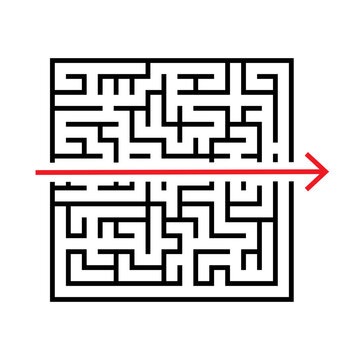 Arrow straight through a maze