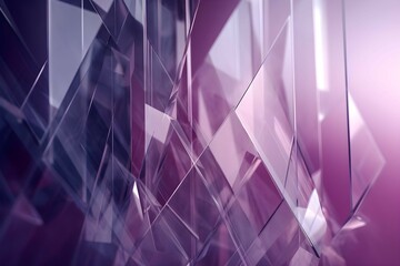 3D Render of purple Abstract Ethereal Glass Shards Background