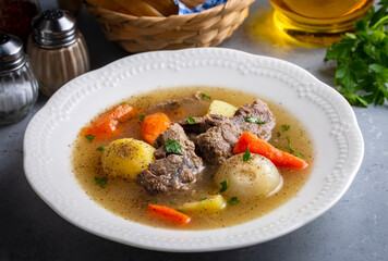 Turkish Kuzu - et Haslama - Lamb - meat Stew with Potatoes and Carrot