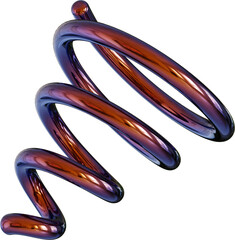 3d rendering. Abstract geometric shapes illustration. Modern minimal glossy objects isolated on transparent background