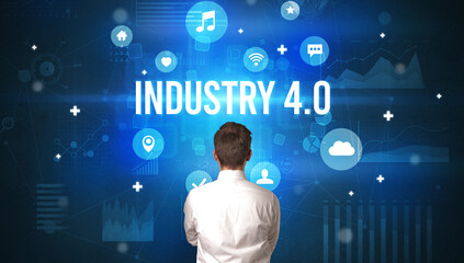 Rear view of a businessman