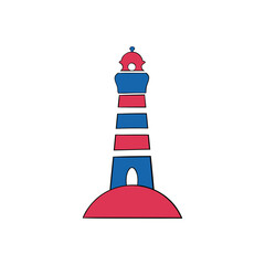 lighthouse icon on white