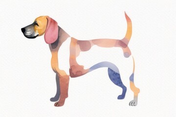 Obraz na płótnie Canvas Watercolor image of a dog. Generative AI