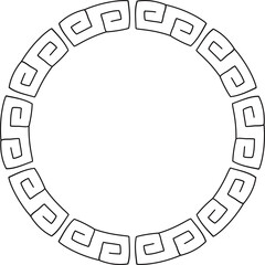 Decorative circle frame Black pattern Doodle illustration Design element