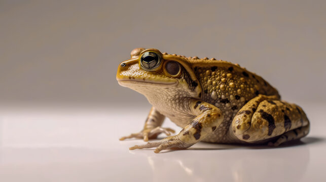 toad on minimalist white background, generative ai
