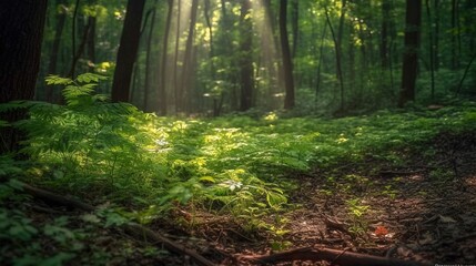 Obraz premium Celebration of love for earth day gree forest