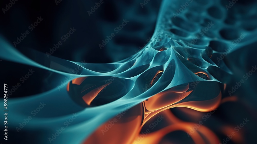 Poster modern abstract digital 3d background. copy space. based on generative ai