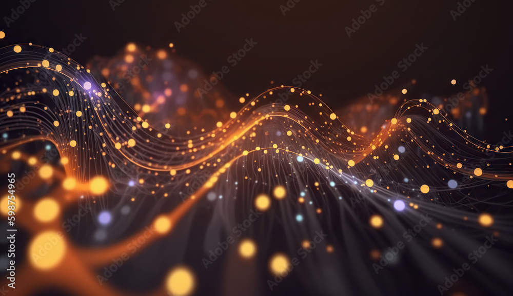 Poster modern abstract digital 3d background. copy space. based on generative ai