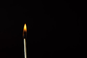 Illuminated phosphor with a black background