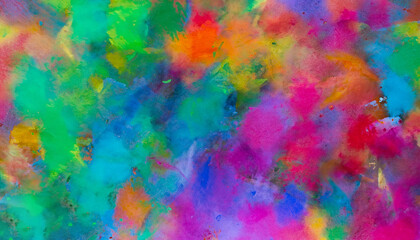 Obraz na płótnie Canvas A Messy colorful background, artistic paint brush strokes on canvas colorful background - Generative Ai