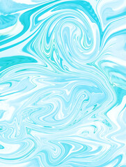 Fototapeta na wymiar A Soft Blue Liquid marble background with a pattern of swirls and lines - Generative Ai