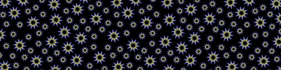 Fototapeta na wymiar Abstract stars pattern on backdrop. Geometric forms background. Modern vector texture.
