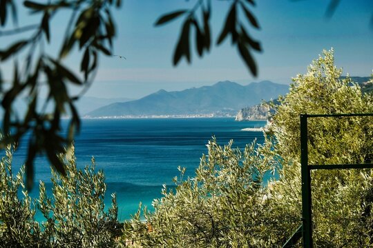 the beautiful Ligurian coast of Varigotti, pearl of the western coast in the summer of 2022