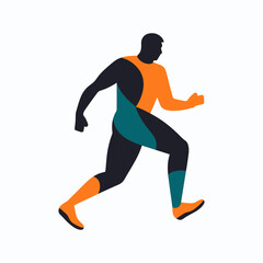 Fototapeta na wymiar running football player silhouette. football player vector illustration. Sports vector.