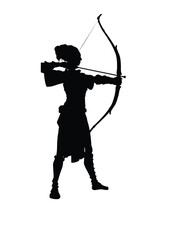 design vector, archer fighting style silhouette
