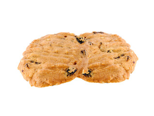 Chocolate chip cookies isolated on  transparent png