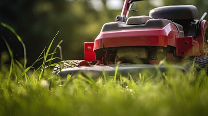 Mowing grass Generative AI