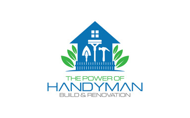 Illustration vector graphic of construction, home repair, and Building renovation concept logo design template.