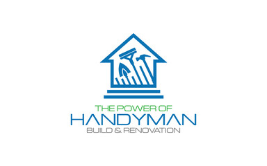 Illustration vector graphic of construction, home repair, and Building renovation concept logo design template.