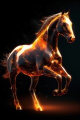 Obraz na płótnie Canvas Horse - Majestic Gallop: The Untold Equine Chronicles