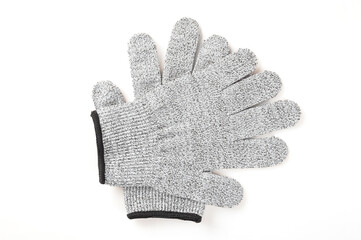 Top view of Work gloves isolated on white