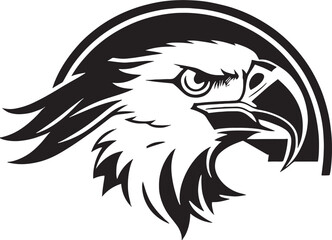 Fantastical and powerful eagle emblem art vector 