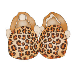 Watercolor shoes for baby newborn