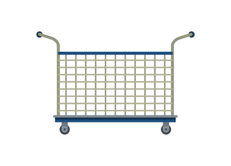 Heavy trolley. Simple flat illustration.