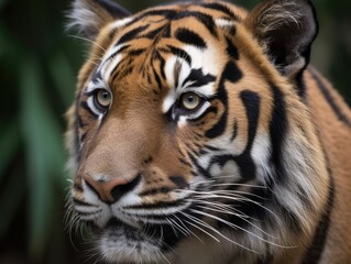 Fototapeta na wymiar Head of Sumatran Tiger - AI Generated
