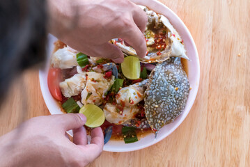 Spicy Seafood Salad, thai food (yum)