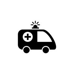 Ambulance icon vector. Ambulance car icon