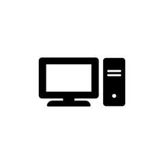 Computer icon vector. computer monitor icon.